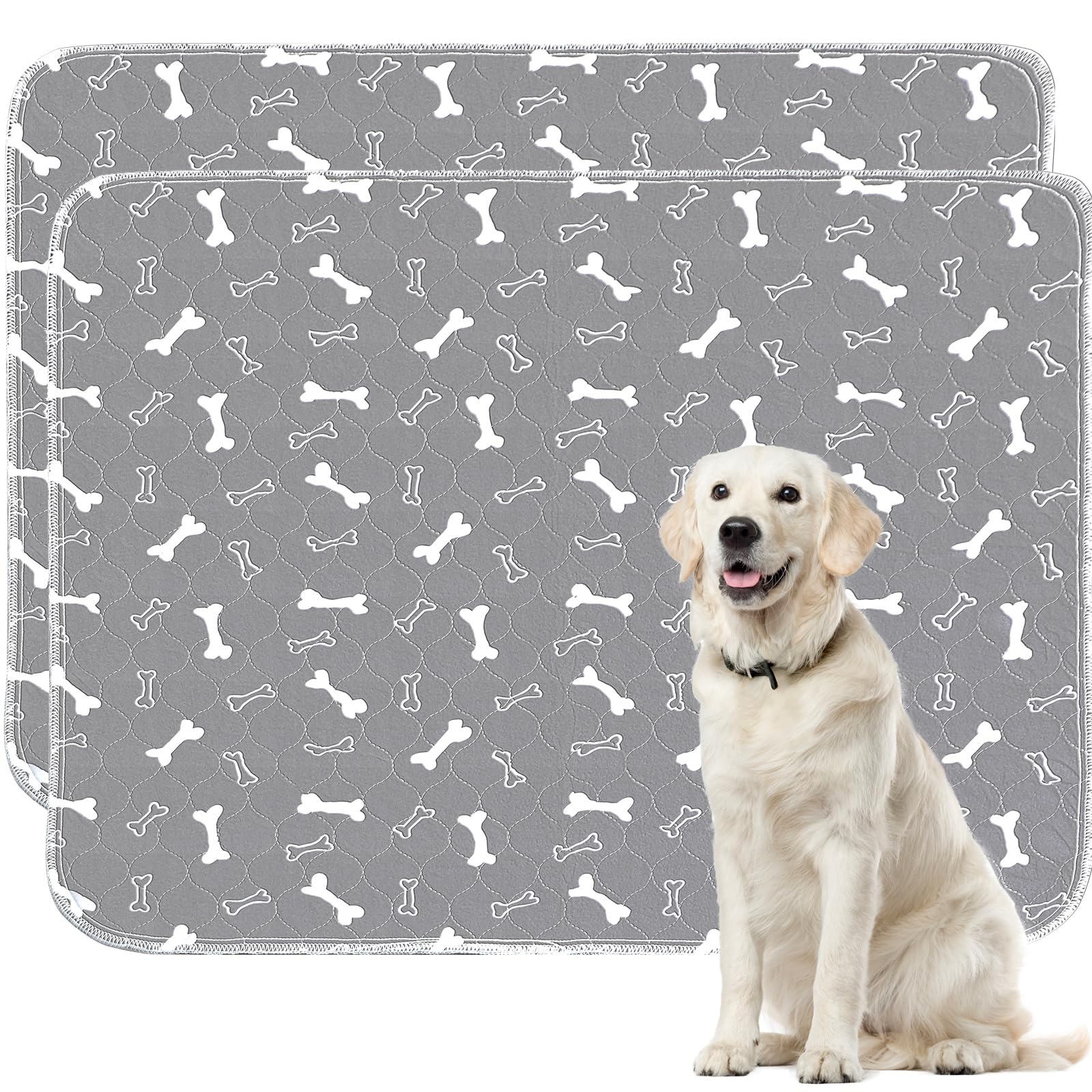 Baodan washable dog pee pad close-up shows four-layer absorbent design for quick dryness.