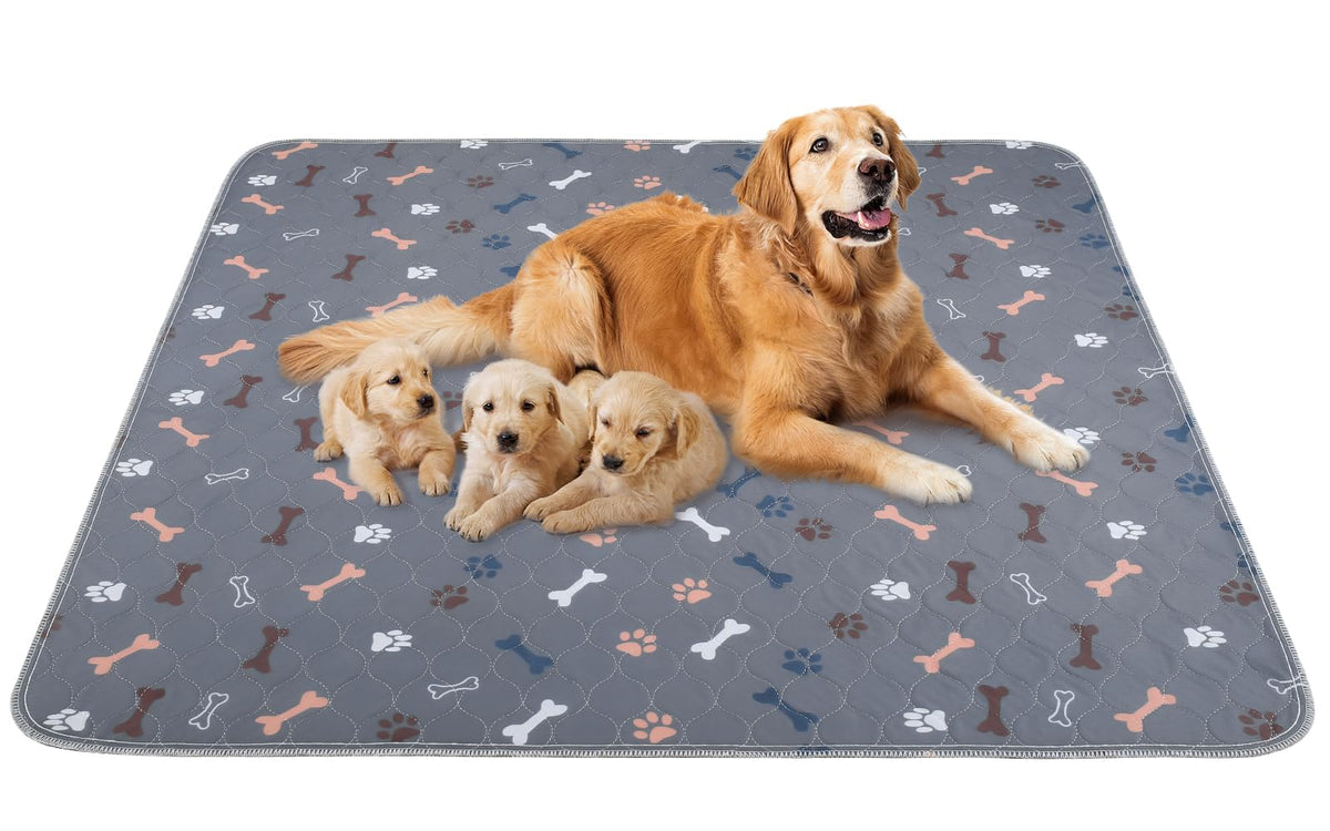 Baodan washable pee pad 72x72 flat lay shows large coverage for rooms.