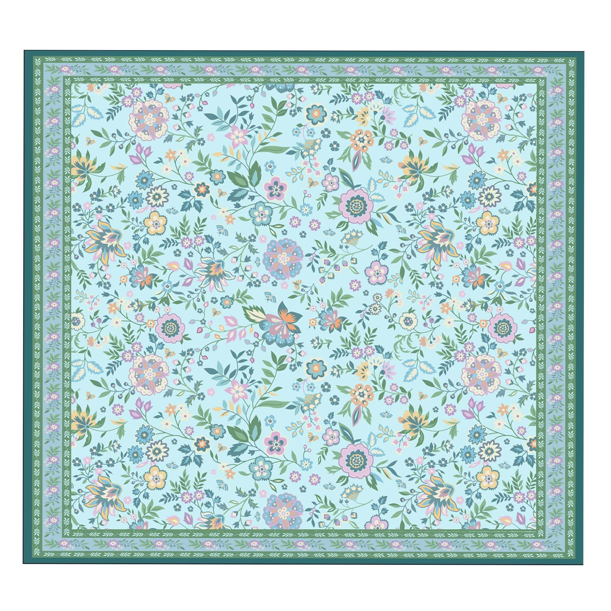 Baodan washable pee pad 72x72 floral pattern for stylish potty training and durable protection