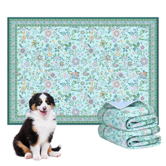 Baodan washable pee pad with colorful flower pattern, ideal for potty training and home protection.