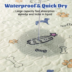 Baodan washable pee pad showing waterproof top layer for leak prevention.