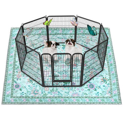 Baodan washable pee pads with flower print and anti-slip base protect floors.