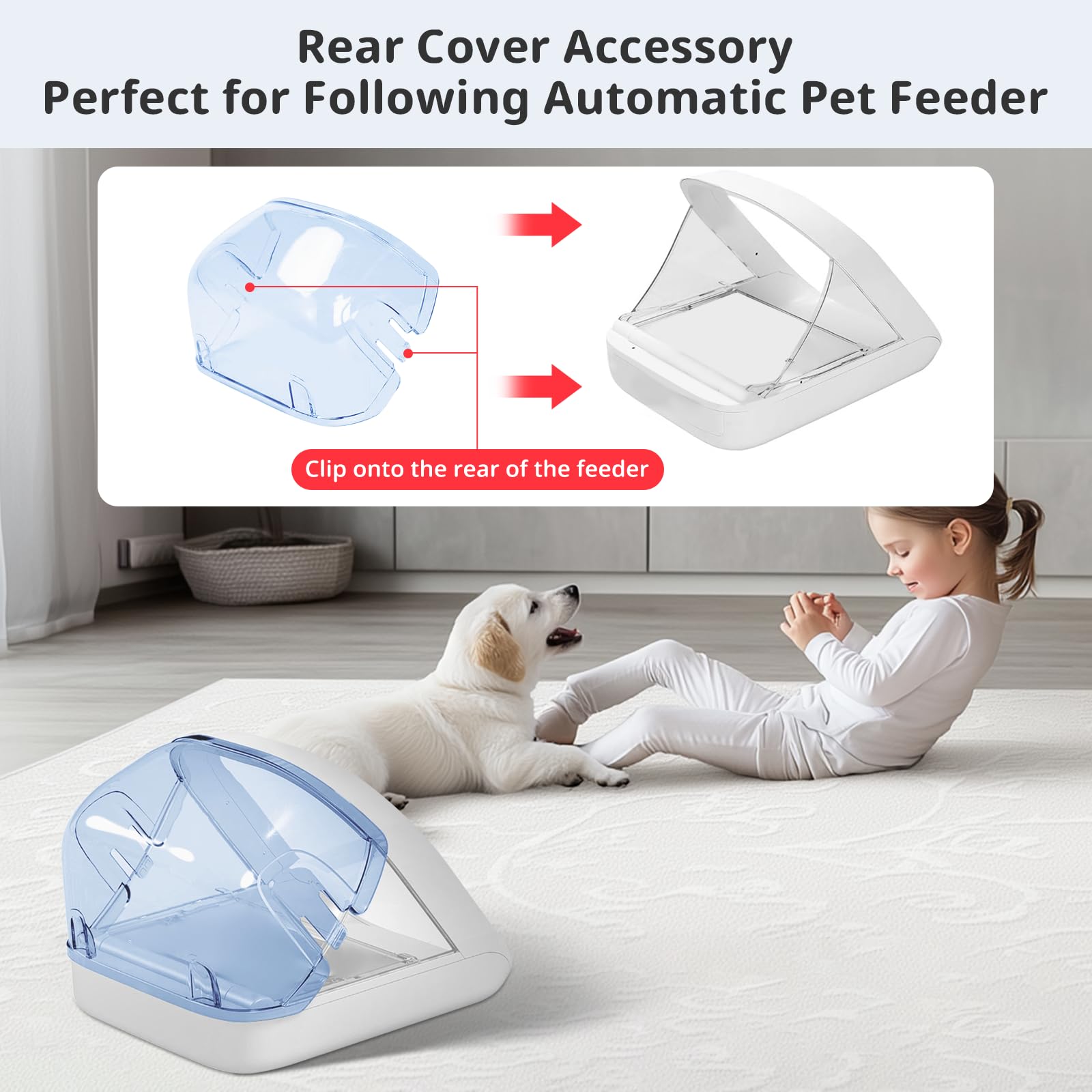 Baofum dust protection image blue reduces dust entering feeding bowl