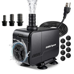 BaoZqua bomba submersible 320GPH frontal para instalación rápida en acuario