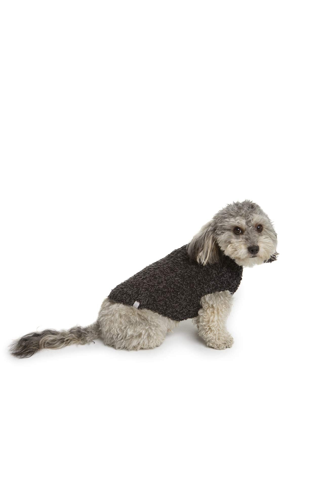 Barefoot Dreams CozyChic Ribbed Pet Sweater front view delivers plush warmth for chilly strolls.