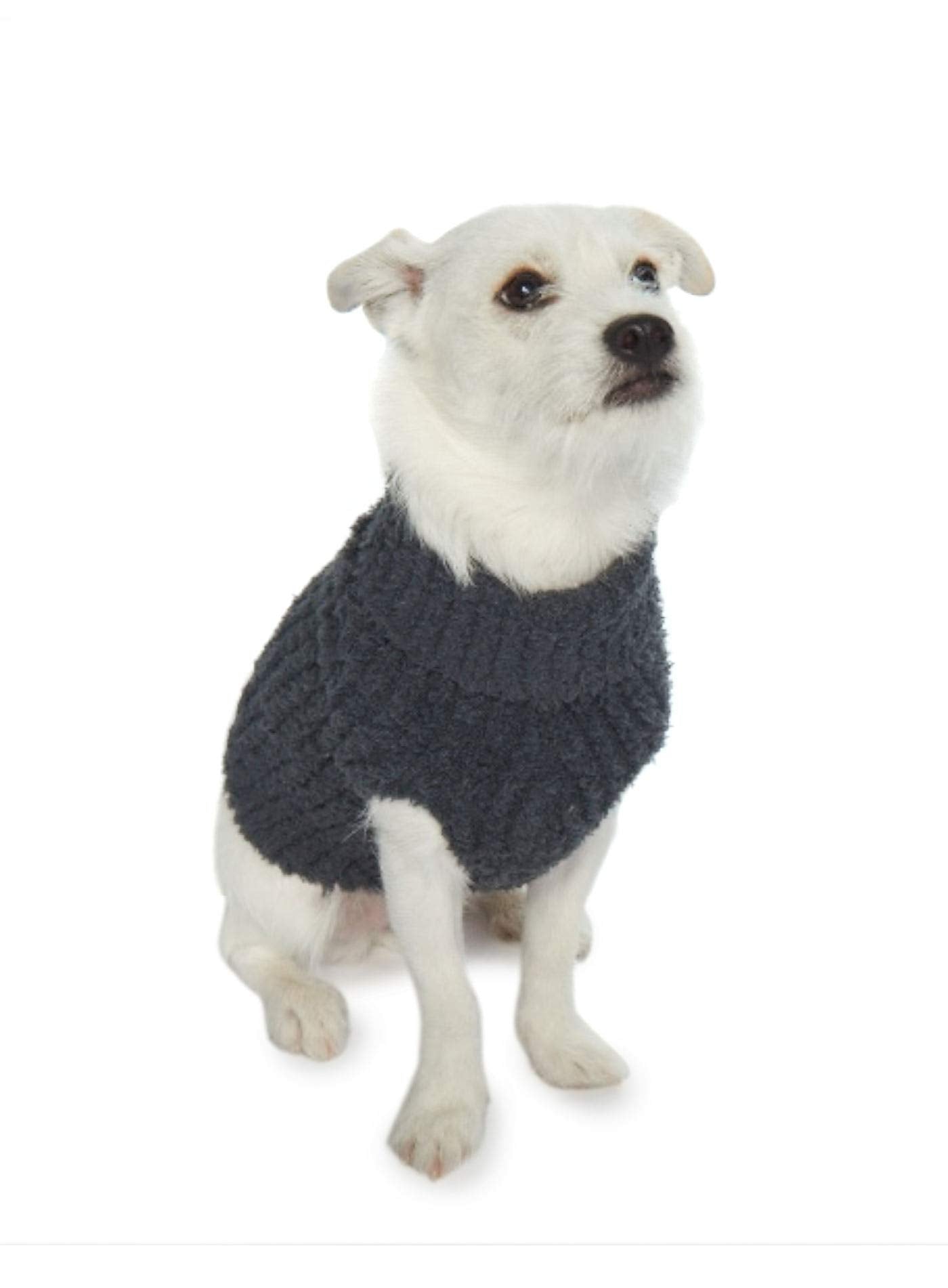 Barefoot Dreams CozyChic ribbed pet sweater collar detail for snug fit