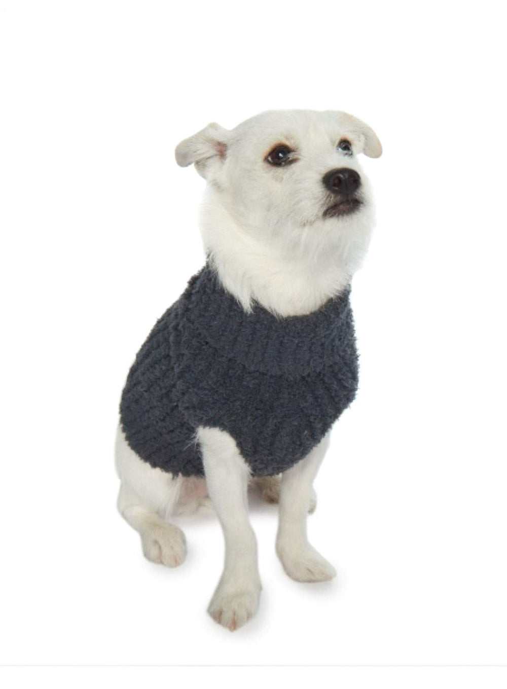 Barefoot Dreams CozyChic ribbed pet sweater collar detail for snug fit