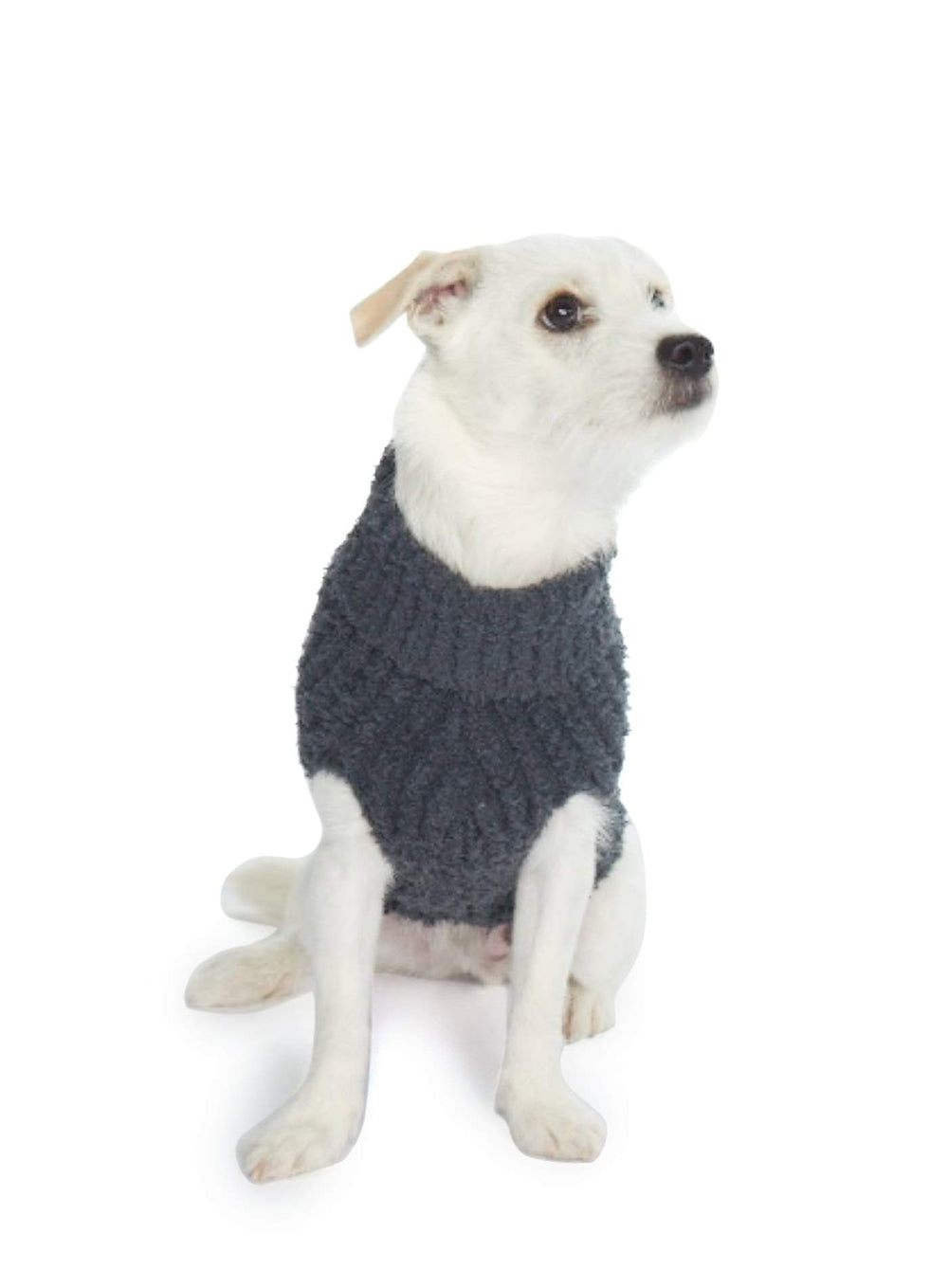 Barefoot Dreams CozyChic ribbed pet sweater front view, plush warmth