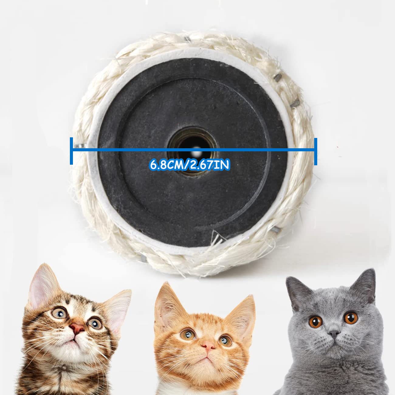 Barelove short post 7.87-inch shows durable sisal ideal for vertical play