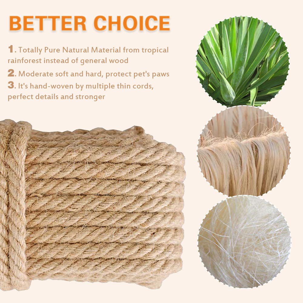 Barelove sisal rope material emphasizes natural, sustainable scratching surface
