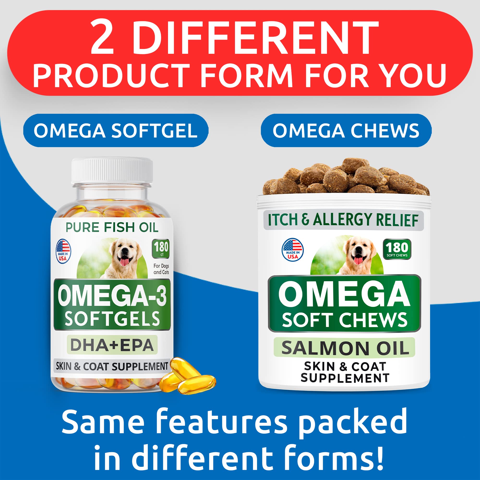 BARK&SPARK Omega-3 for all breeds and life stages.