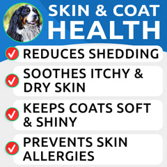 BARK&SPARK Omega-3 dog treats being offered to a dog for coat care