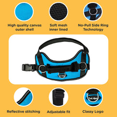 Bark Appeal easy-on, easy-off buckle for quick harnessing