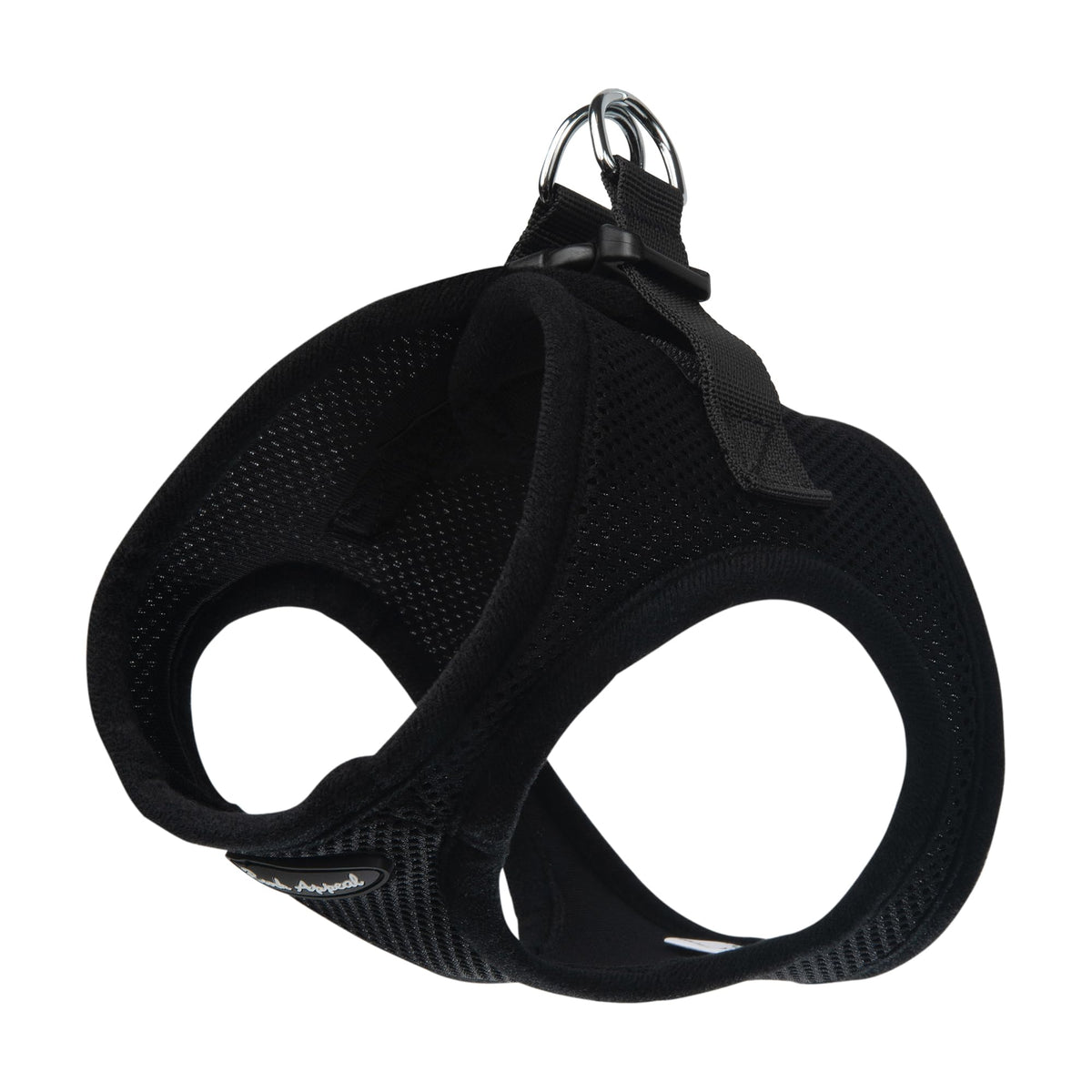 Bark Appeal step-in harness front view with breathable mesh for comfortable walks.