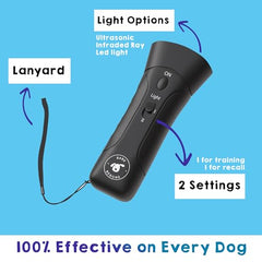 Bark Begone handheld trainer close-up demonstrates a safe, humane training aid for dogs.