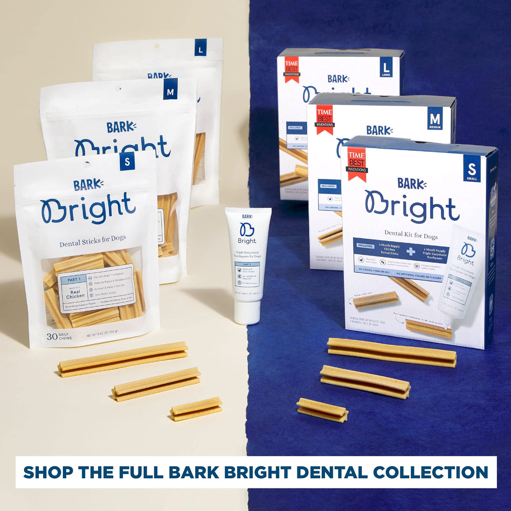 BARK Bright sticks for dogs 20 lbs and under.