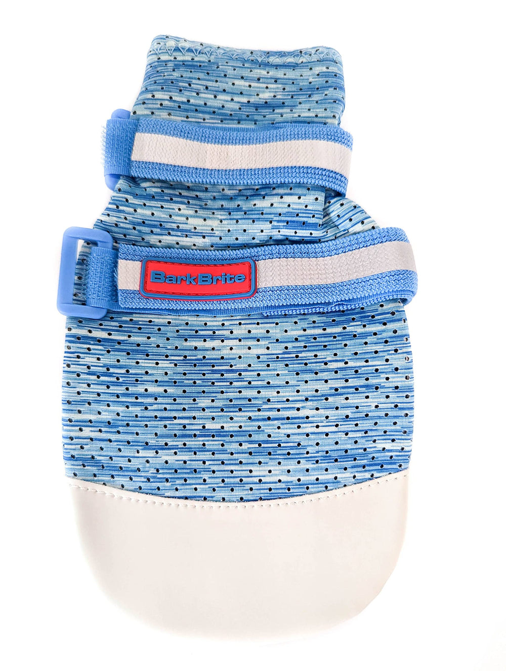Bark Brite Boat Bootie worn by dog demonstrating breathable neoprene for comfort