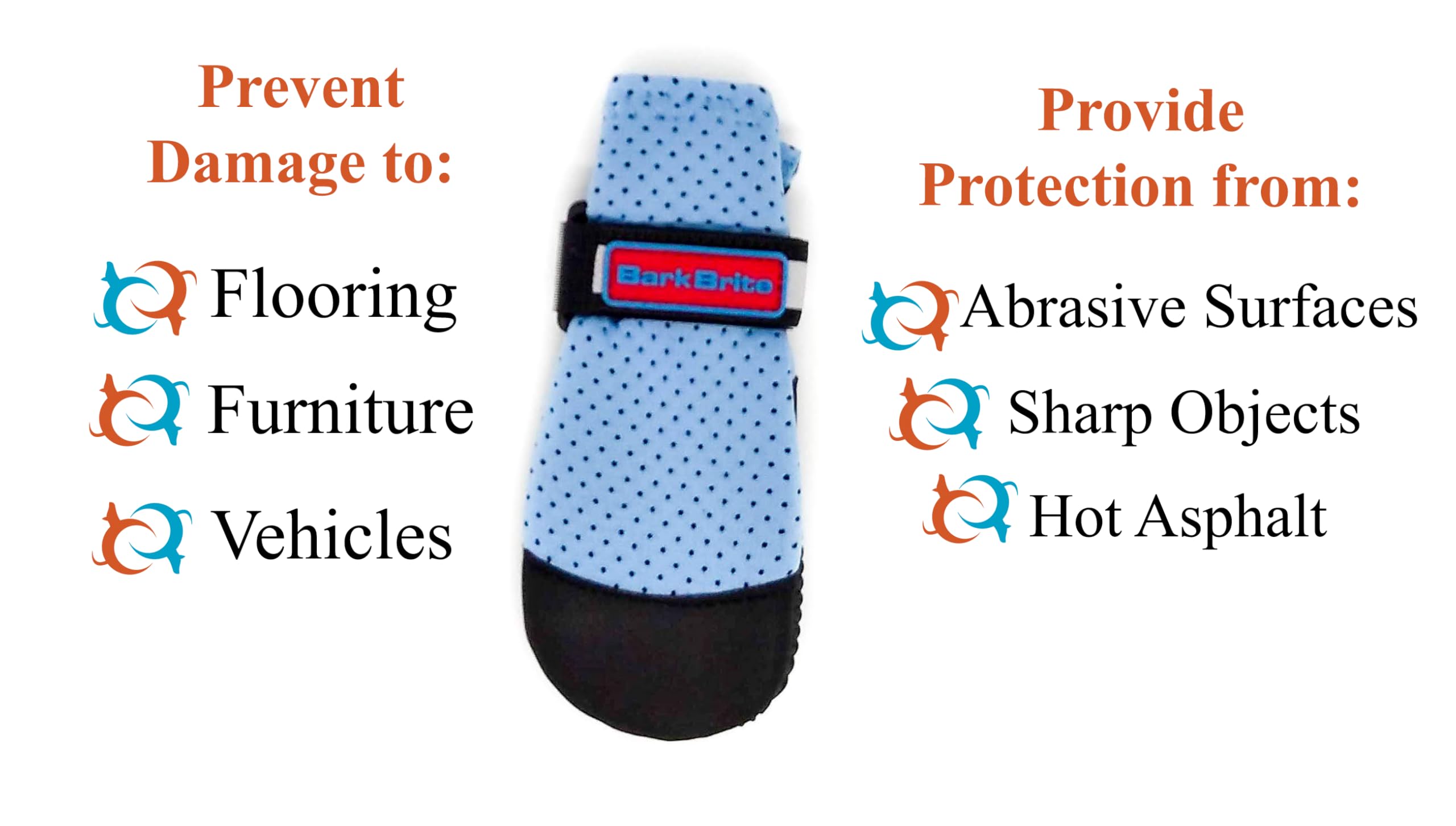 Bark Brite blue small back strap demonstrates added visibility and secure fit