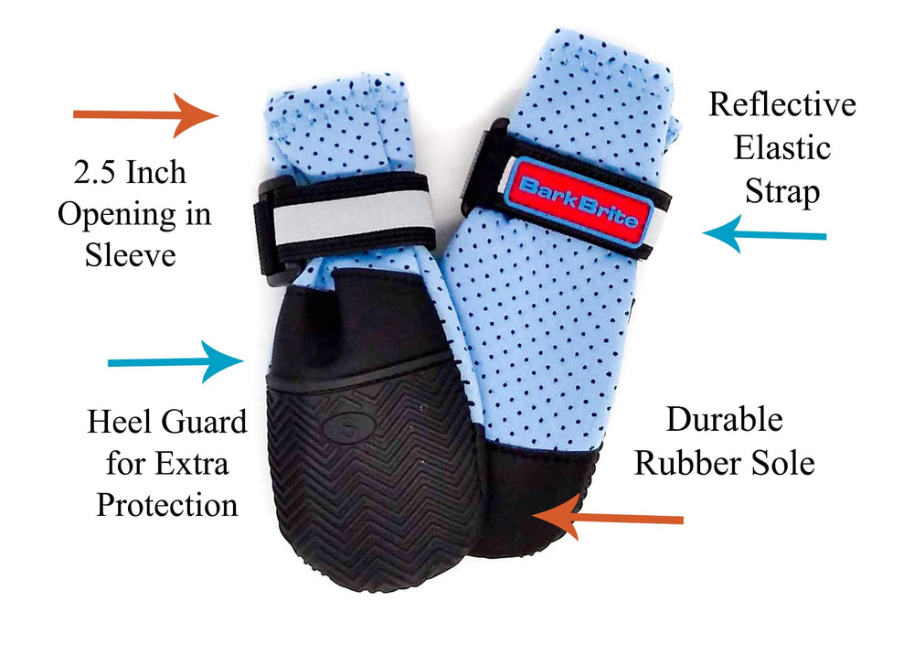Bark Brite blue small ventilation holes promote airflow and paw comfort