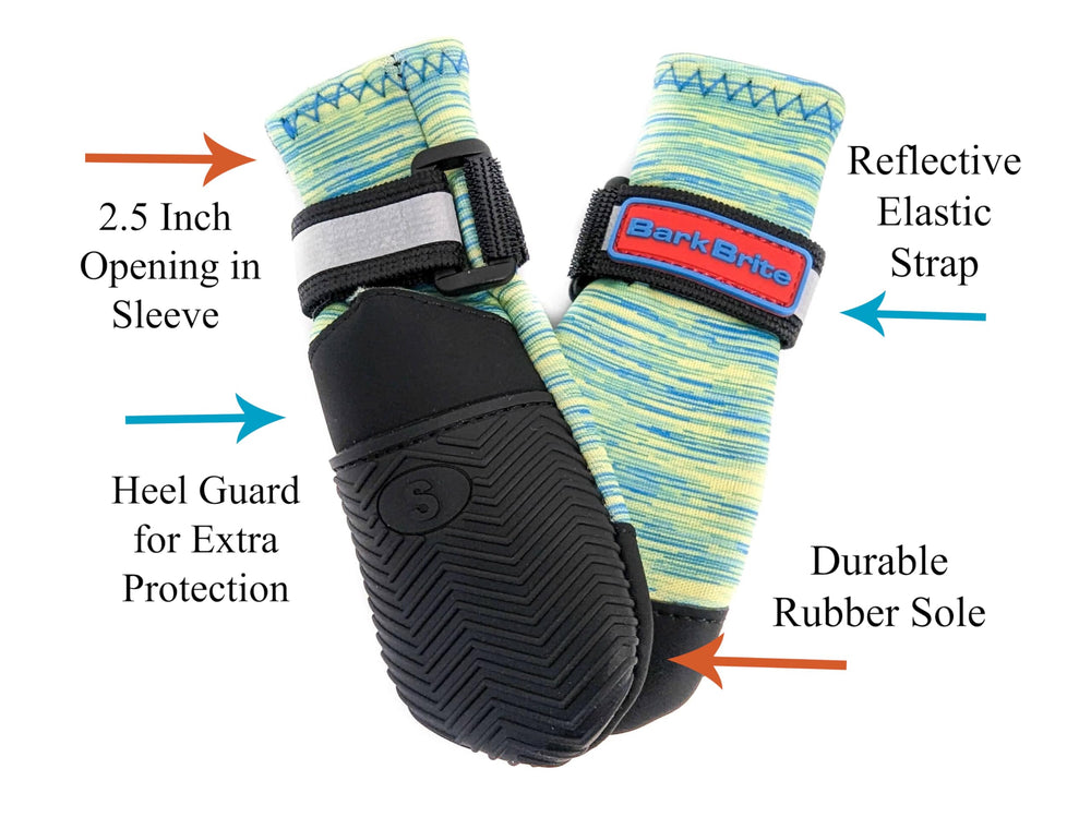 Bark Brite paw boot water protection shields paws on muddy adventures.