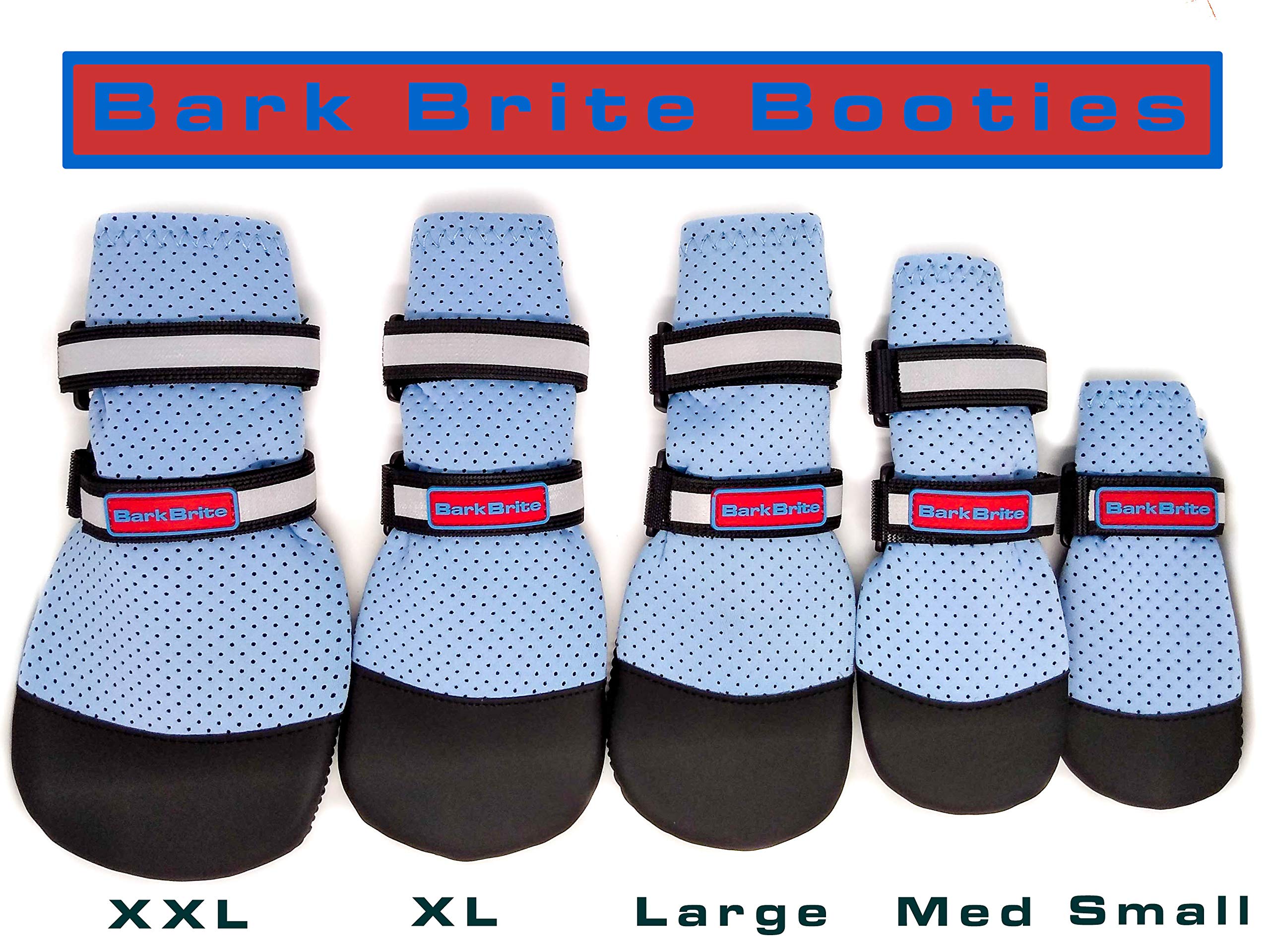 Bark Brite paw boots blue textured sole for reliable grip on surfaces