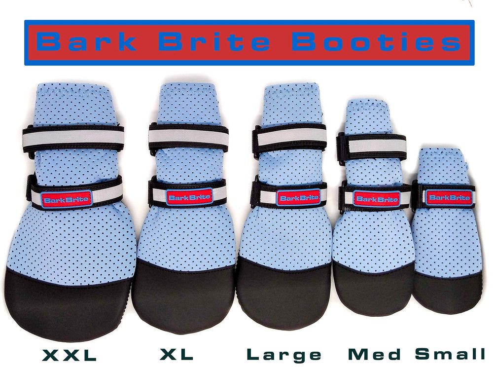 Bark Brite paw boots blue textured sole for reliable grip on surfaces