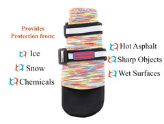 Bark Brite paw booties keeping paws dry and clean during walks