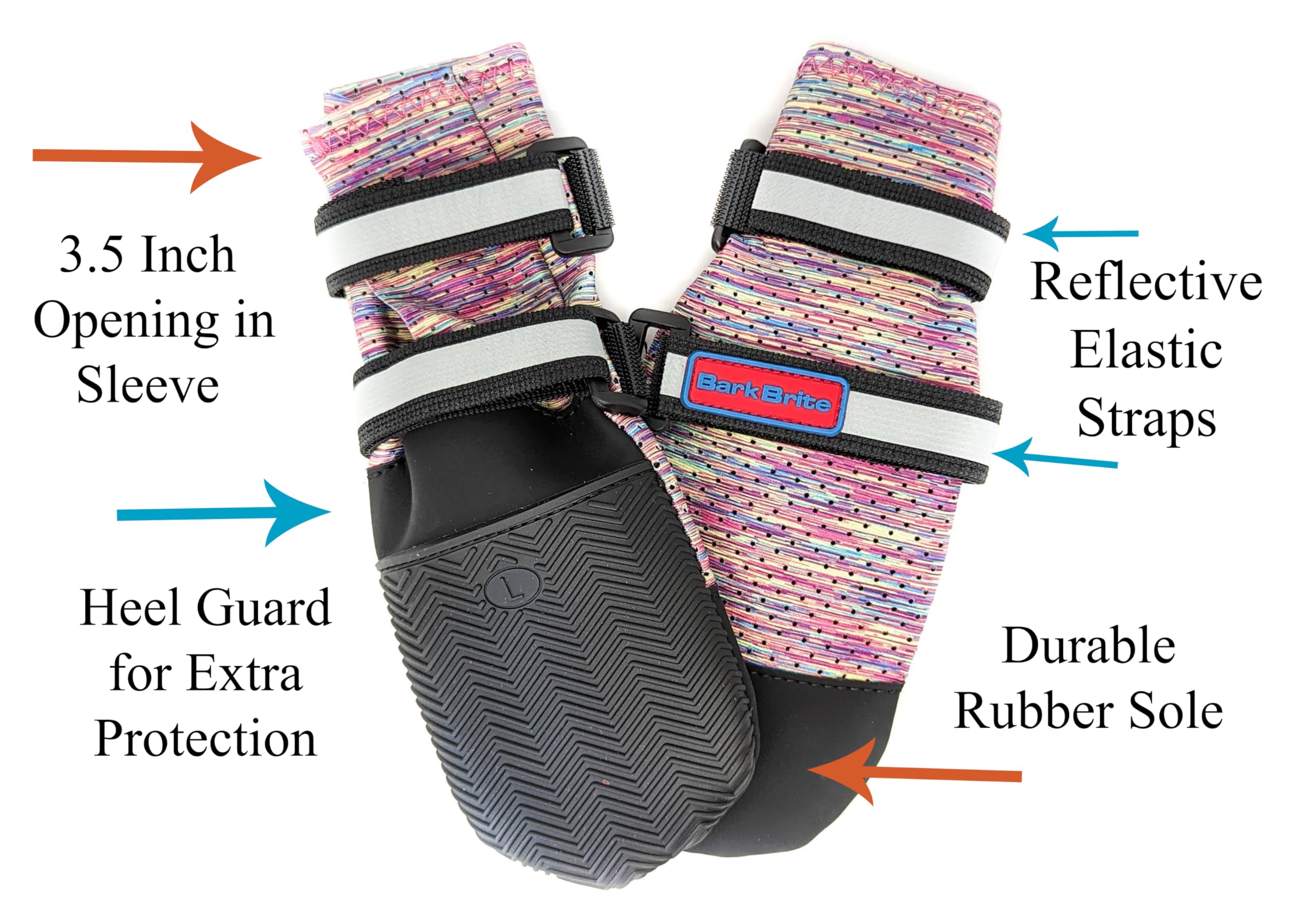 Close-up of Bark Brite neoprene bootie ventilation holes for airflow.