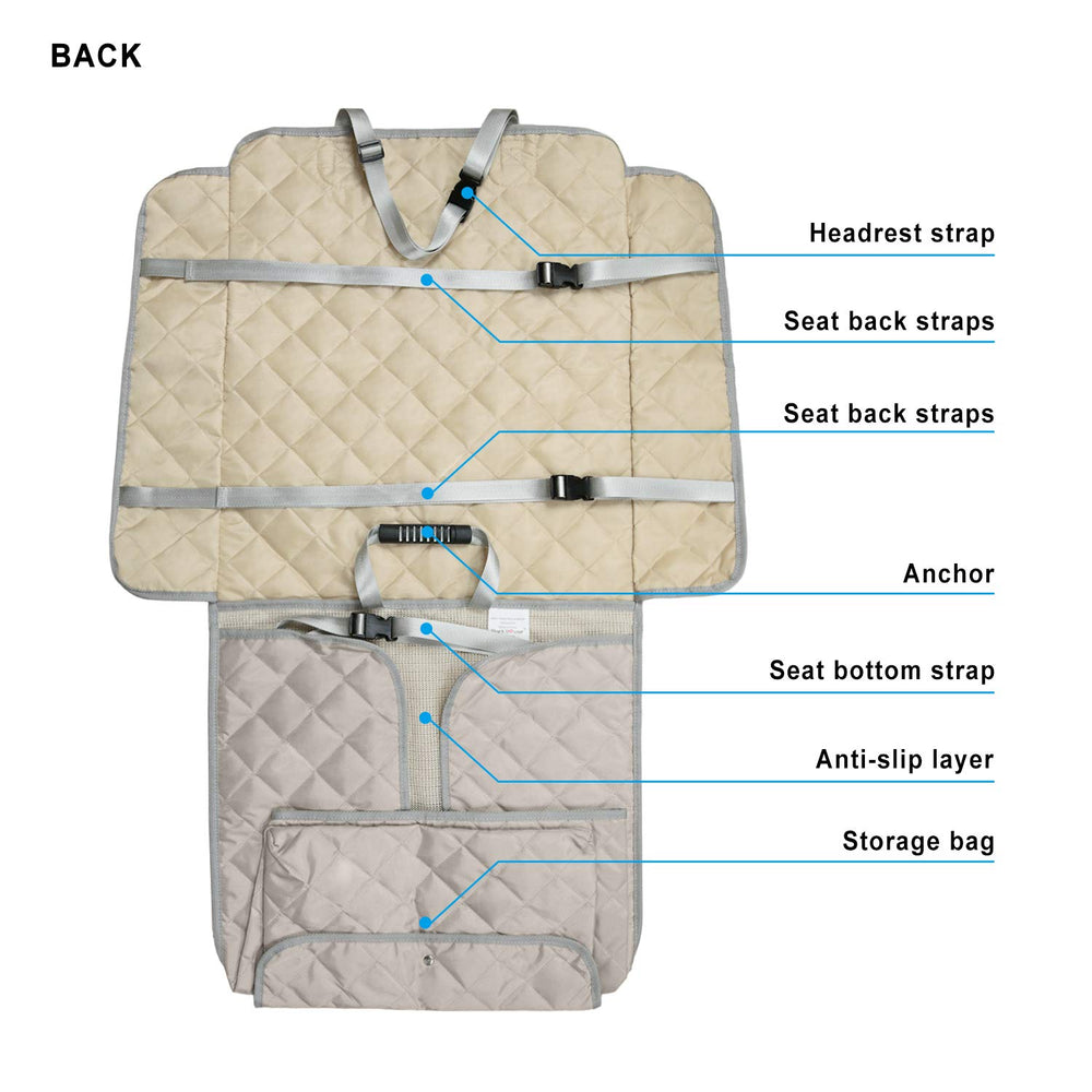 Bark Lover Deluxe beige cleaning-ready fabric image shows quick cleanup after muddy playtime