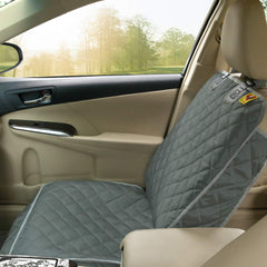 Bark Lover Deluxe front seat cover waterproof fabric withstands muddy paws.