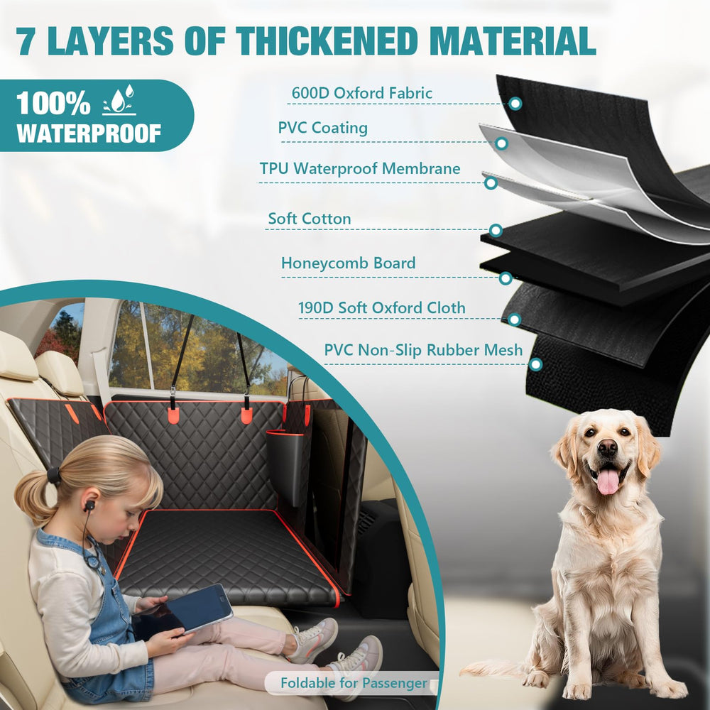 Bark Lover non-slip backing with anchors keeps cover in place during travel