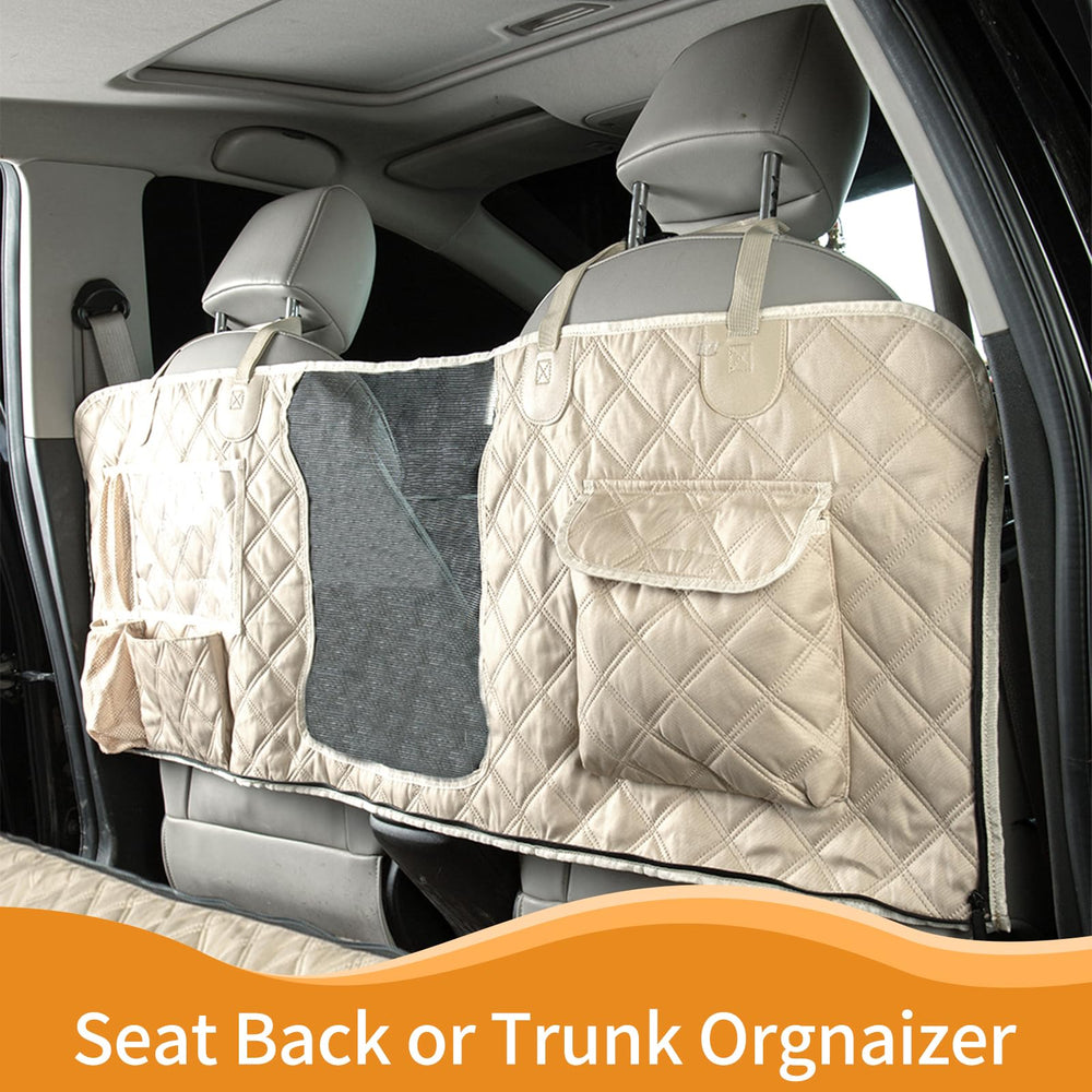 Bark Lover nonslip backing prevents shifting during car trips.