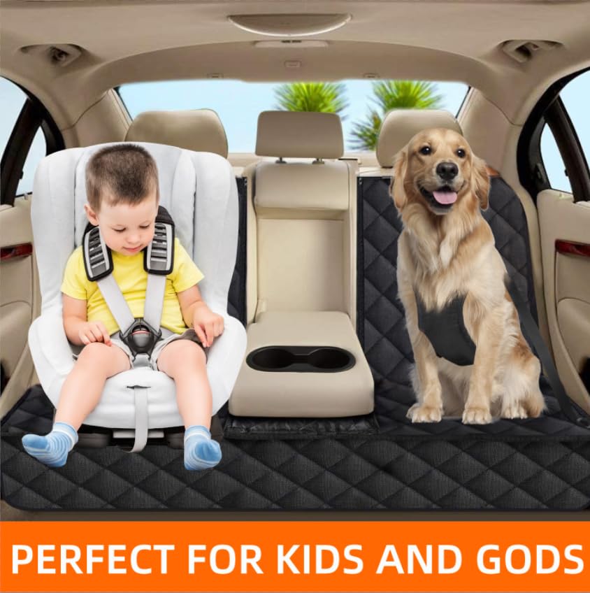 Bark Lover nonslip rear seat cover fabric prevents sliding during travel