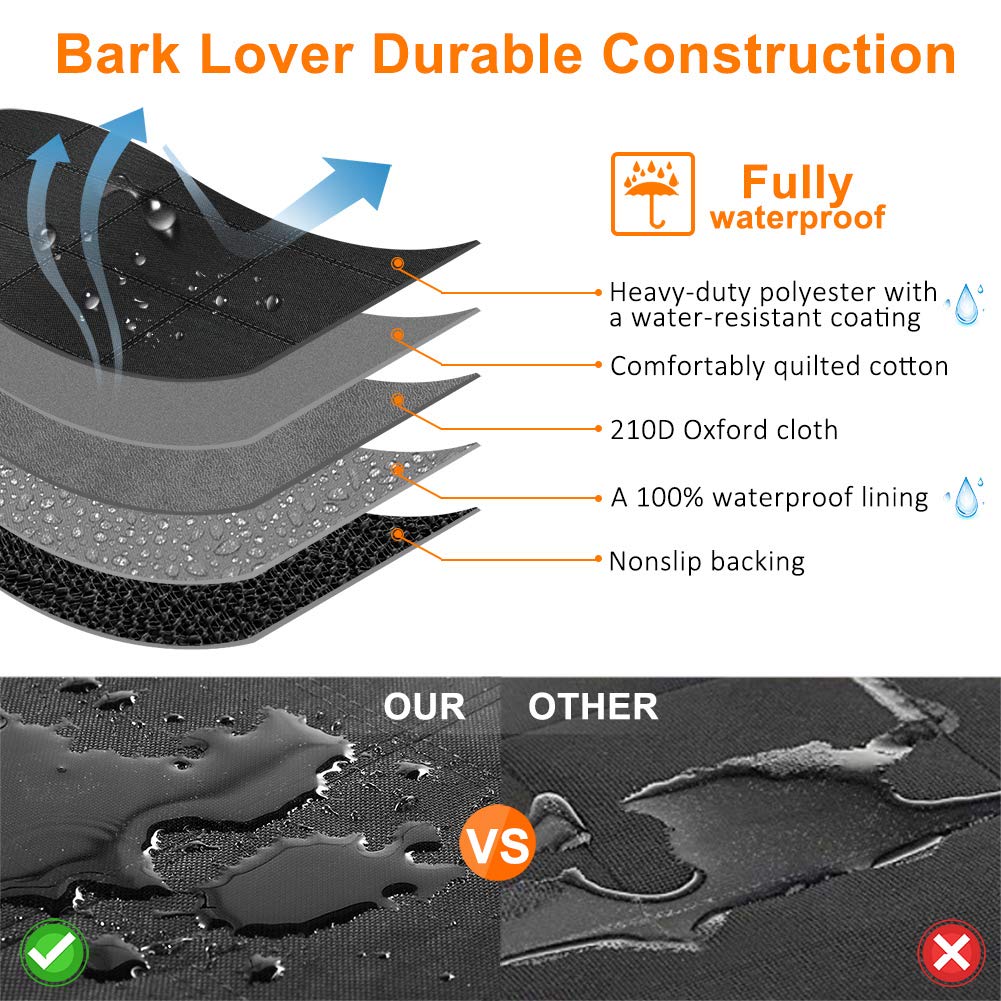 Bark Lover XL quilted multi-layer fabric offers durable protection during muddy adventures