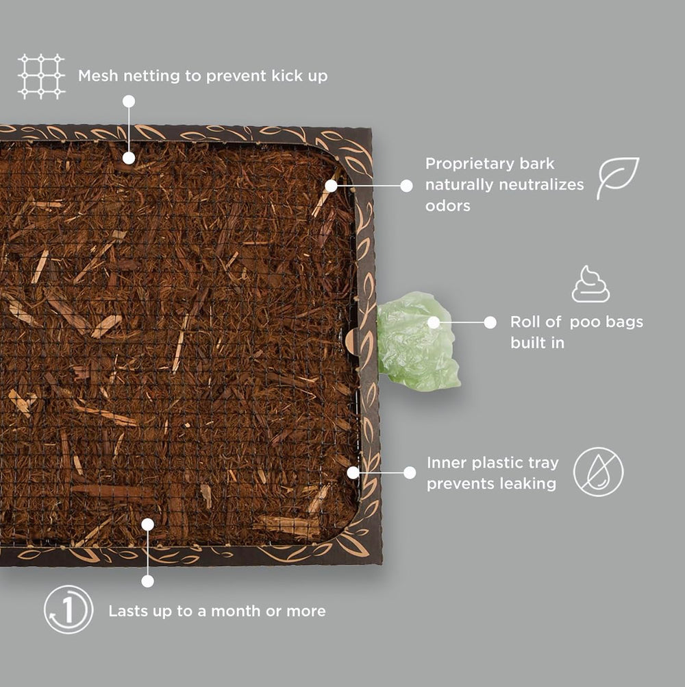 Bark Potty odor-control-bark-blend image emphasizes odor-neutralizing technology for fresher rooms