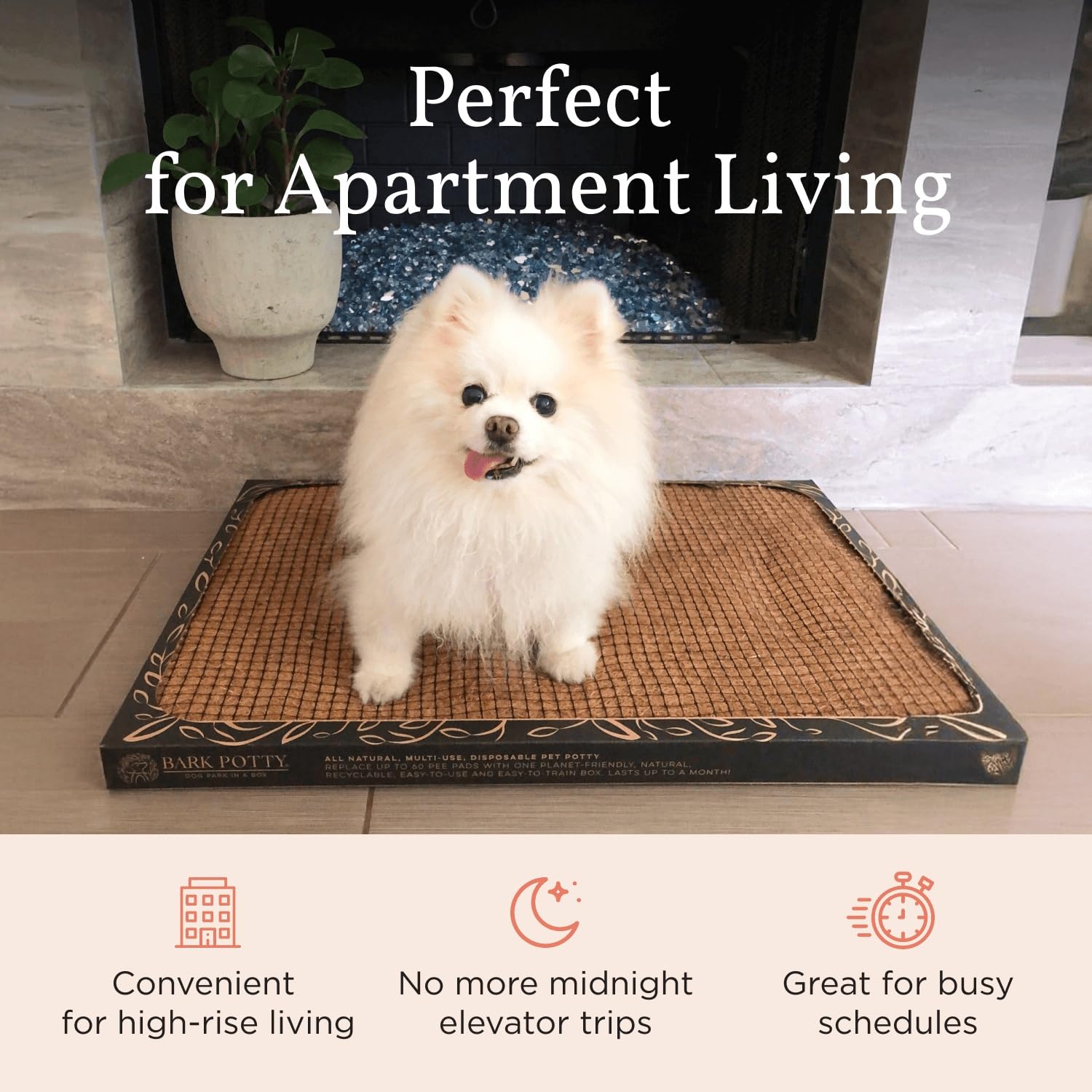 Bark Potty reusable-eco-material emphasizes sustainable, washable alternative to disposable pads