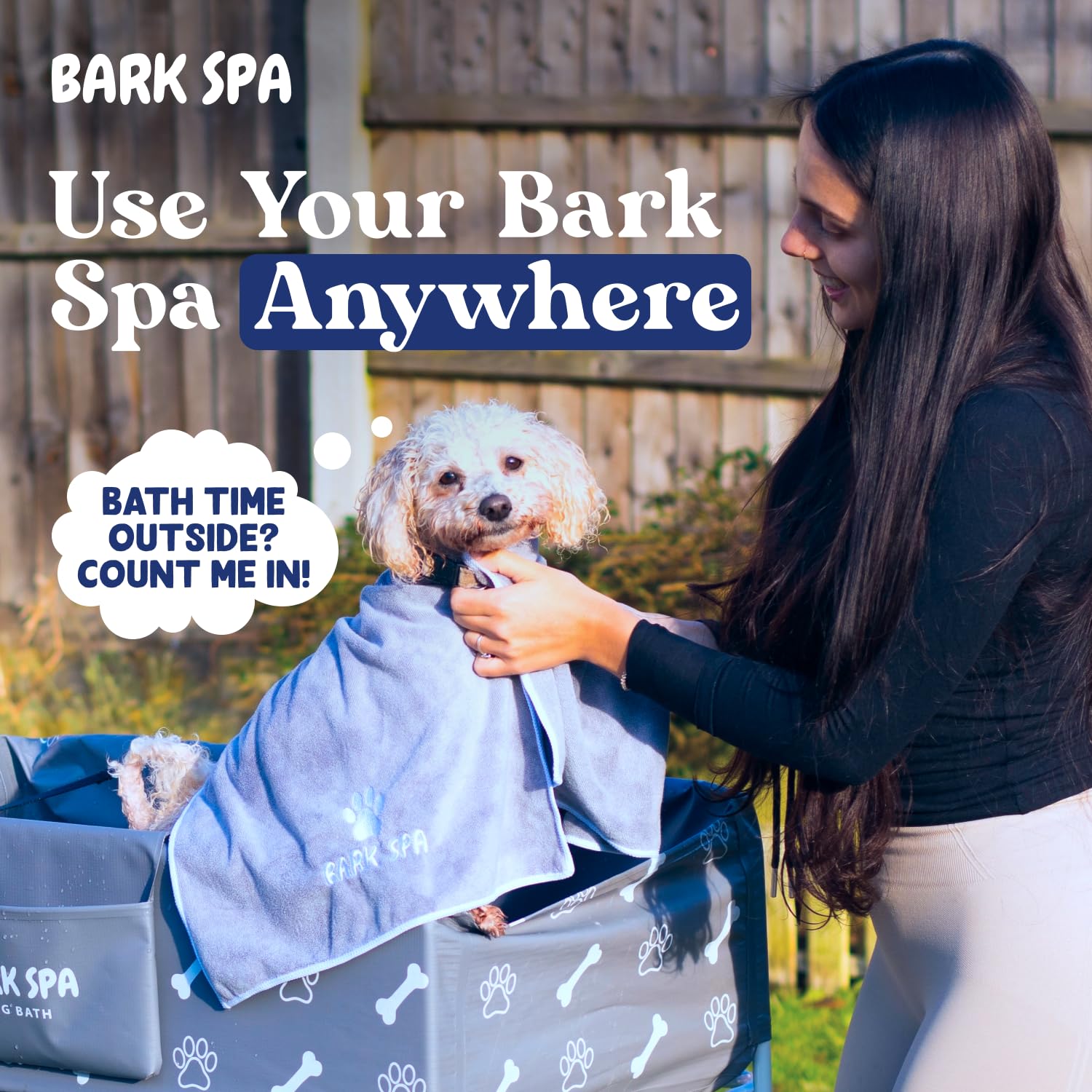 Bark Spa compact fold-flat storage design saves space between uses.