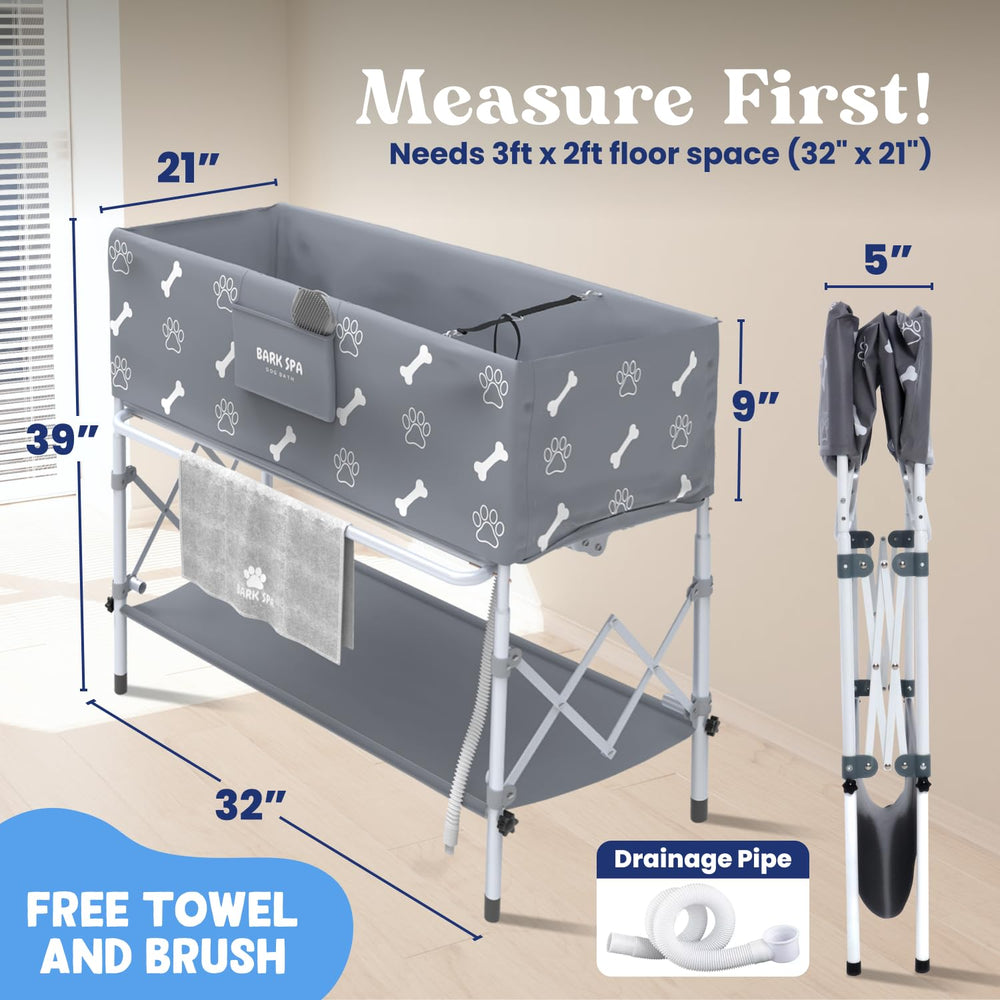 Bark Spa free brush towel kit included for thorough drying and at-home grooming.