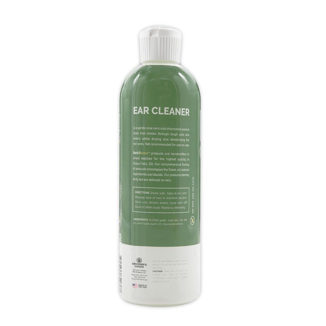 Bark2Basics aloe vera chamomile base highlights soothing cleansing without irritation.