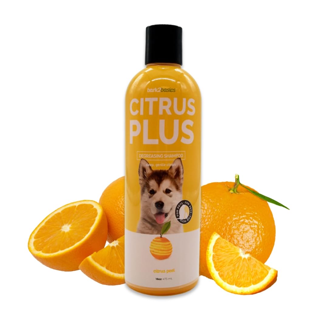 Bark2Basics Citrus Plus bottle closeup showcasing natural d-Limonene for effective dirt removal.