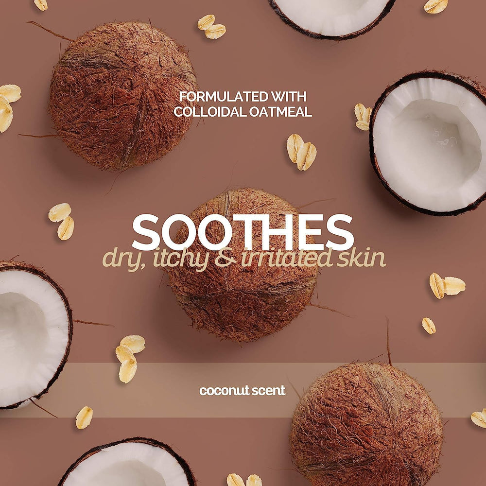 Bark2Basics Oatmeal Conditioner label featuring coconut fragrance and natural ingredients.