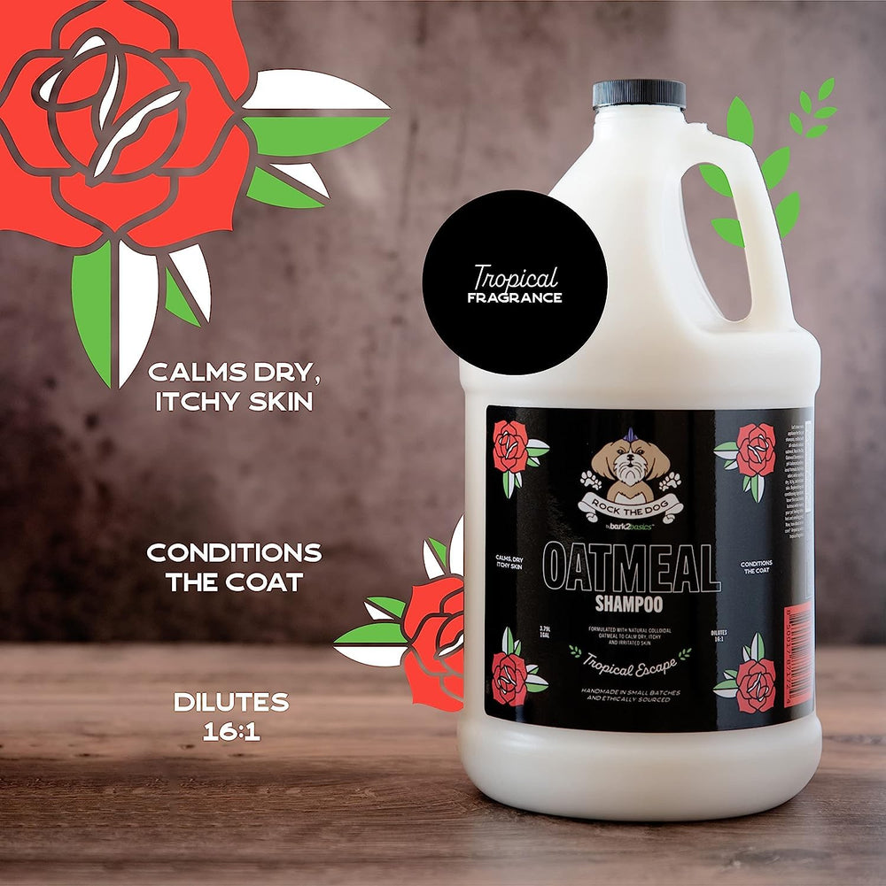 Bark2Basics Oatmeal Shampoo foaming lather during a gentle bath