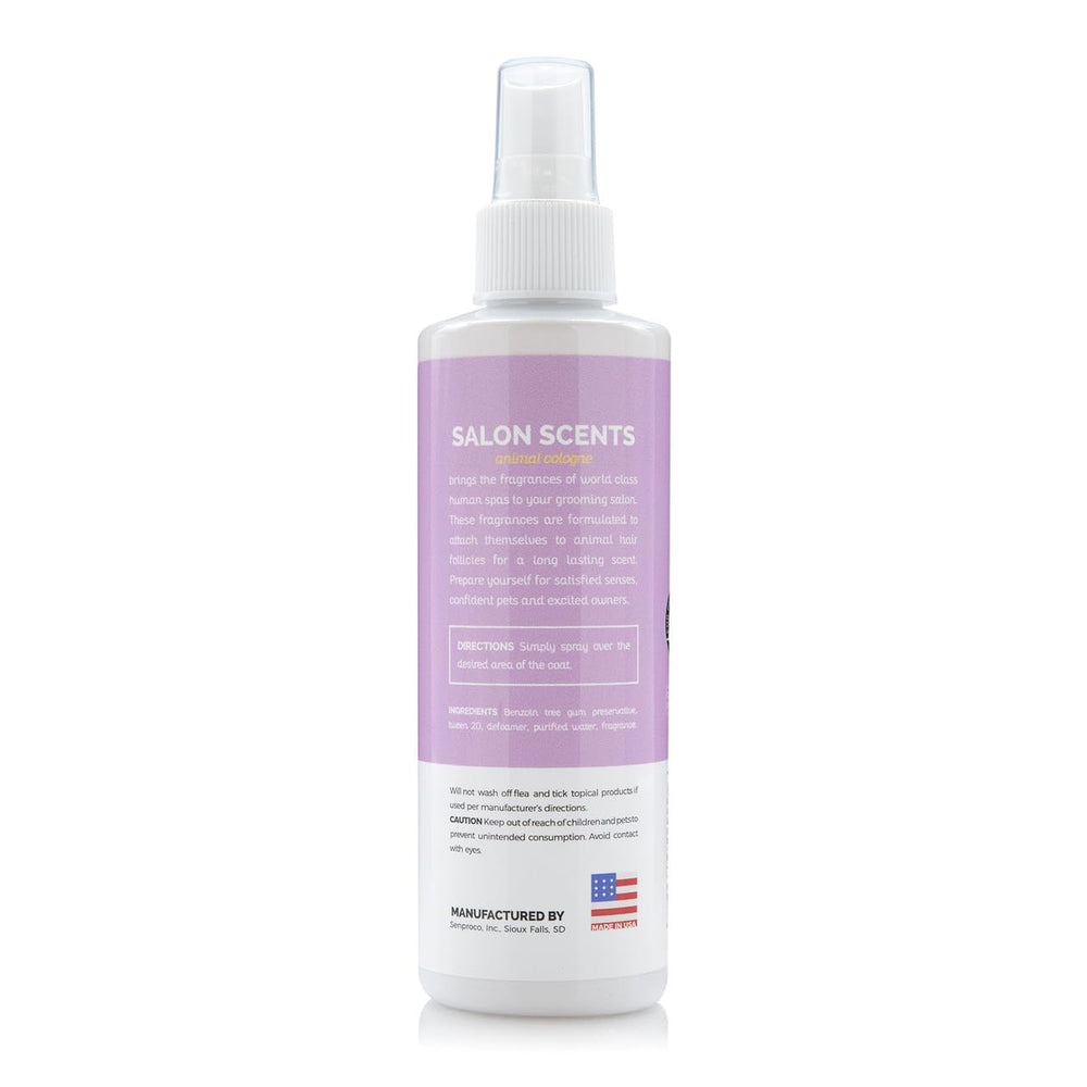 Bark2Basics Salon Scents applied to dog coat for fresh scent.