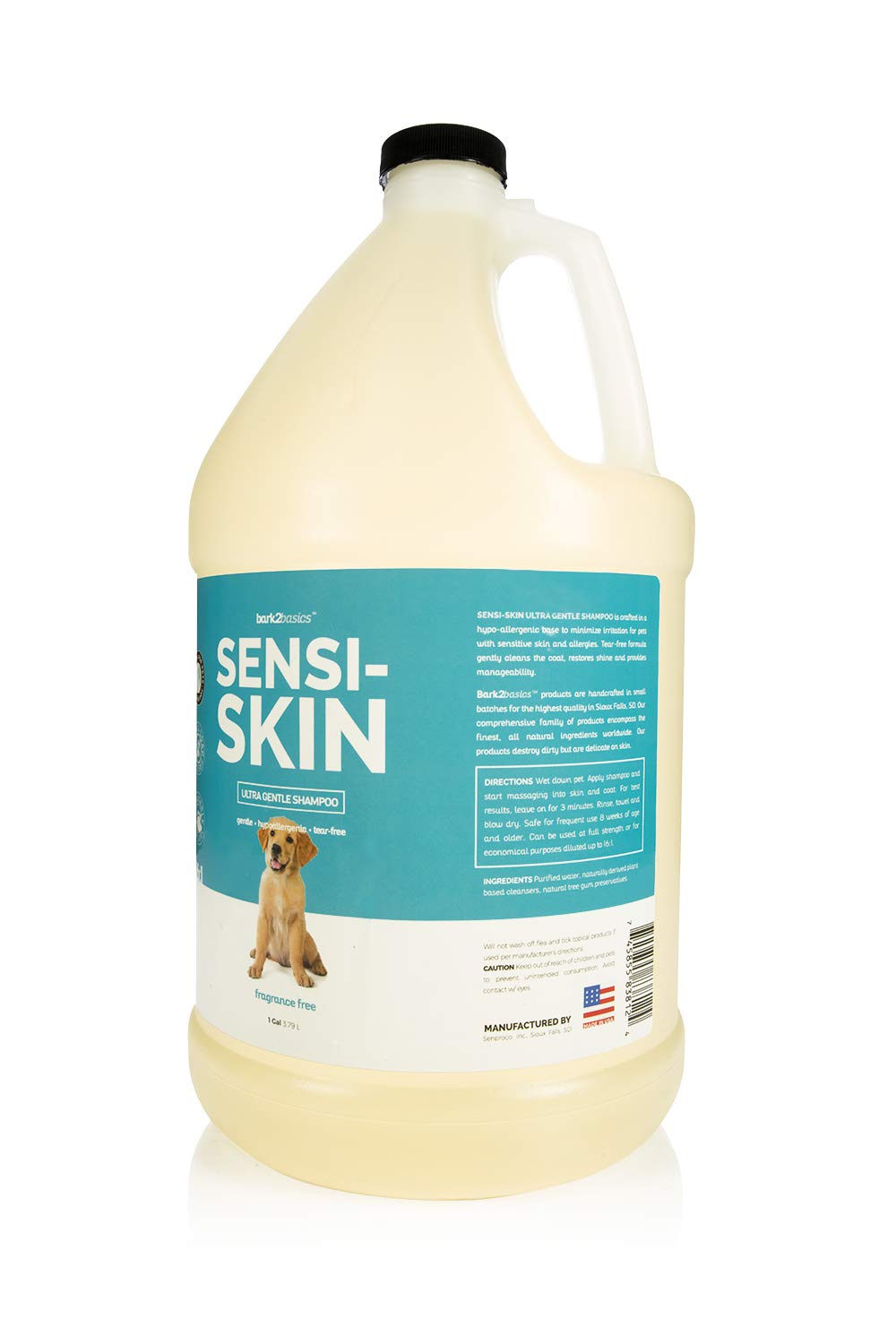 Bark2Basics Sensi-Skin natural ingredients highlight a natural, skin-friendly formula.