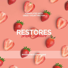 Bark2Basics strawberries-cream yogurt shampoo lather demonstrates creamy cleansing