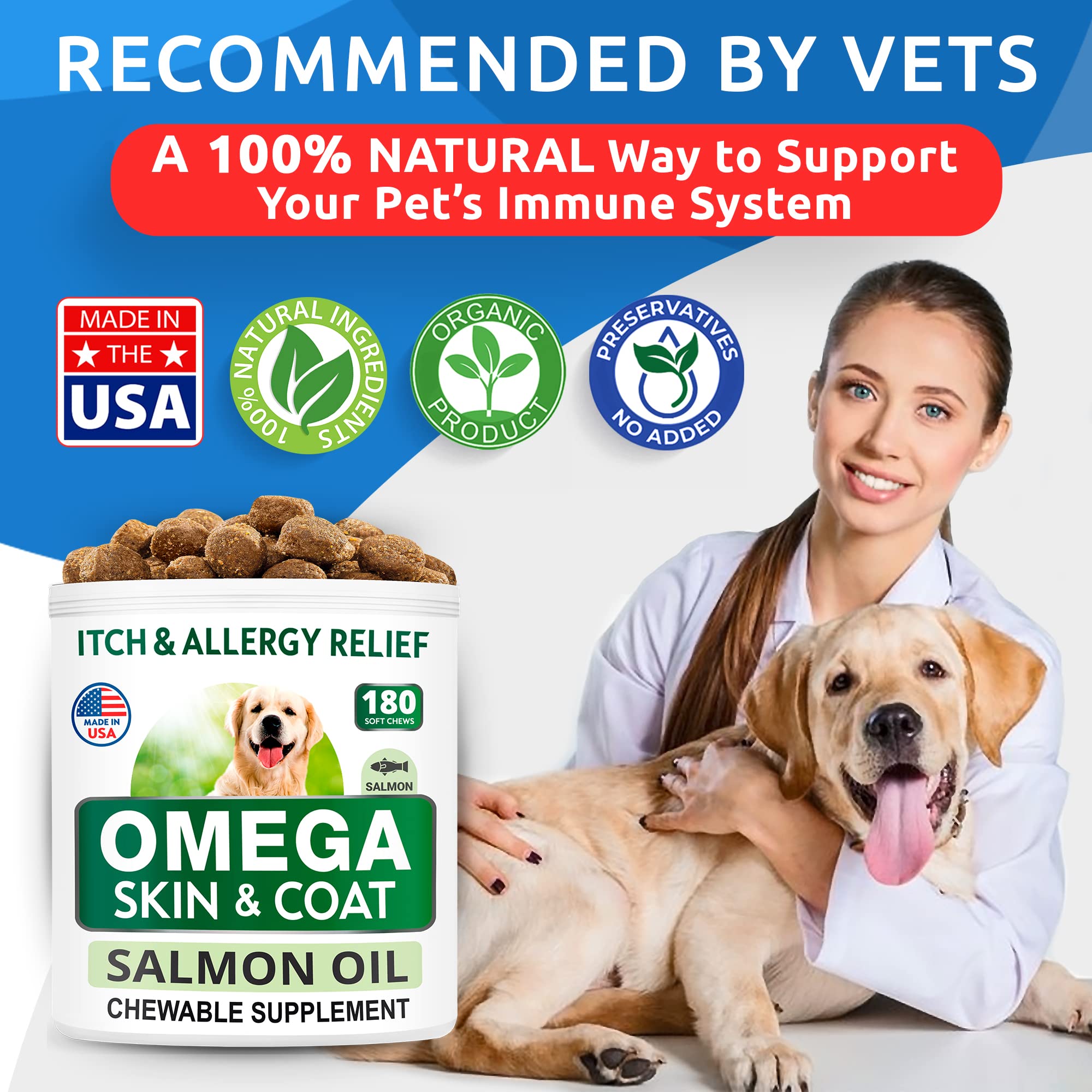 BARK&SPARK Omega 3 hot spots image suggesting soothing benefits