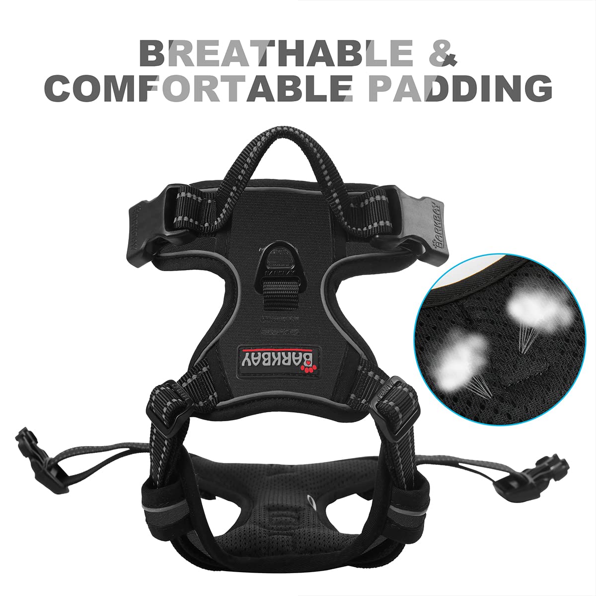 BARKBAY adjustable-points provide near-custom fit for secure daily use.