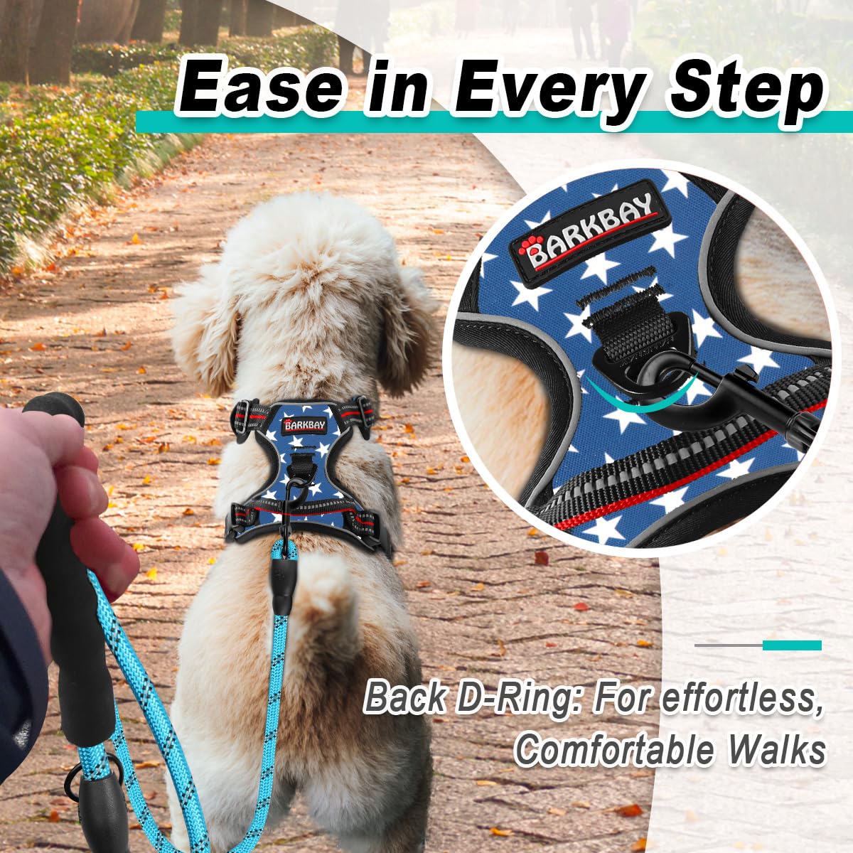 BARKBAY Adjustable-strap design ensures a secure, customizable fit.