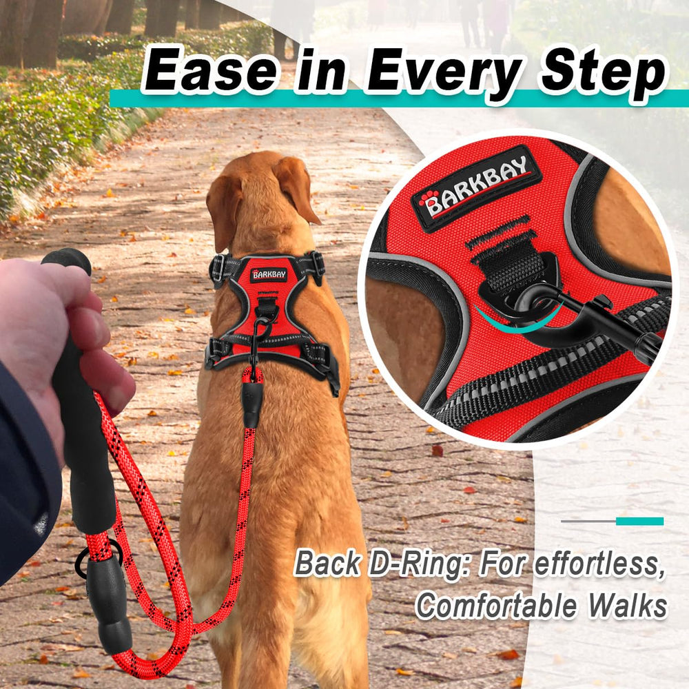 BARKBAY Adjustable straps create a secure, custom fit for medium dogs.