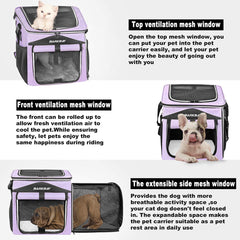 BARKBAY dog bike basket folded for compact storage and transport.